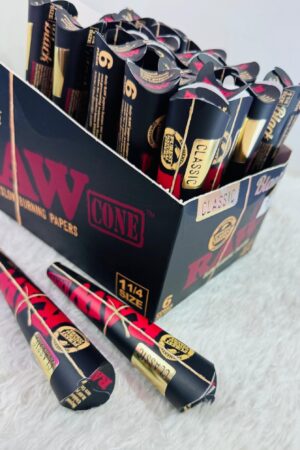 Raw - 6 Conos Classic Black 1 1/4