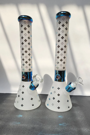 "40cm” Bongs De Vidrio | Arenado Con logos | Unico Color
