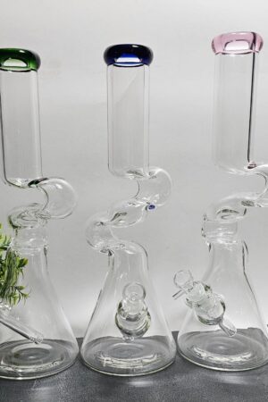 "cm" Zig Zag Beaker Bongs #37 | Colores al azar |